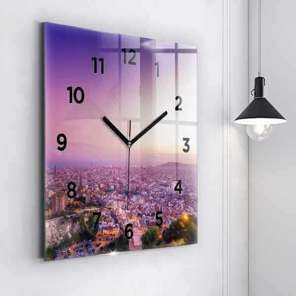 Reloj de pared cuadrado Barcelona Bunkers El Carmel