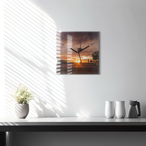 Reloj cuadrado Parque Olímpico de Barcelona