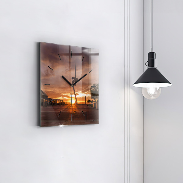 Reloj cuadrado Parque Olímpico de Barcelona