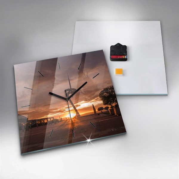 Reloj cuadrado Parque Olímpico de Barcelona