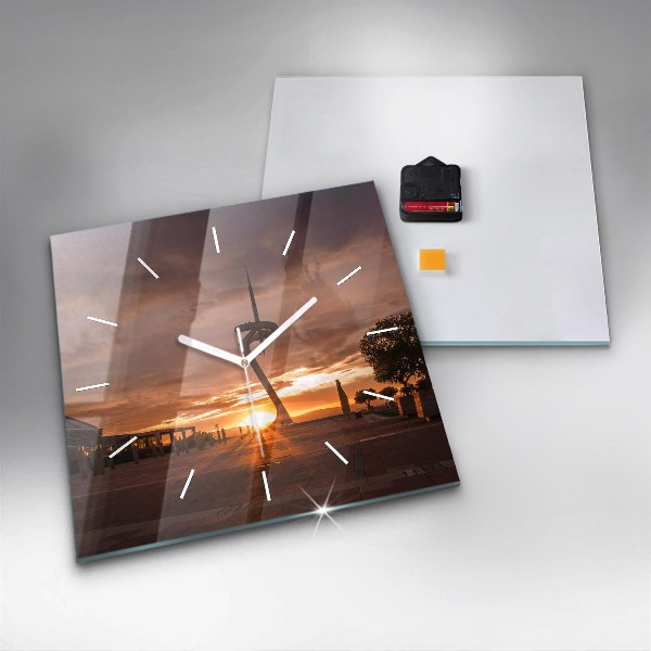 Reloj cuadrado Parque Olímpico de Barcelona