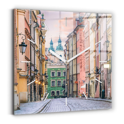 Reloj de pared cuadrado Casco antiguo de Varsovia