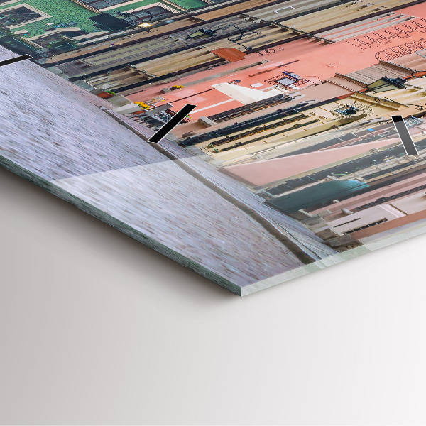 Reloj de pared cuadrado Casco antiguo de Varsovia