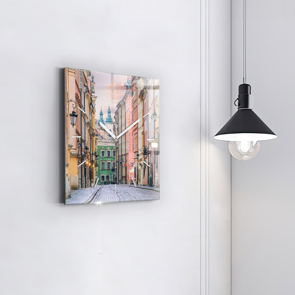 Reloj de pared cuadrado Casco antiguo de Varsovia