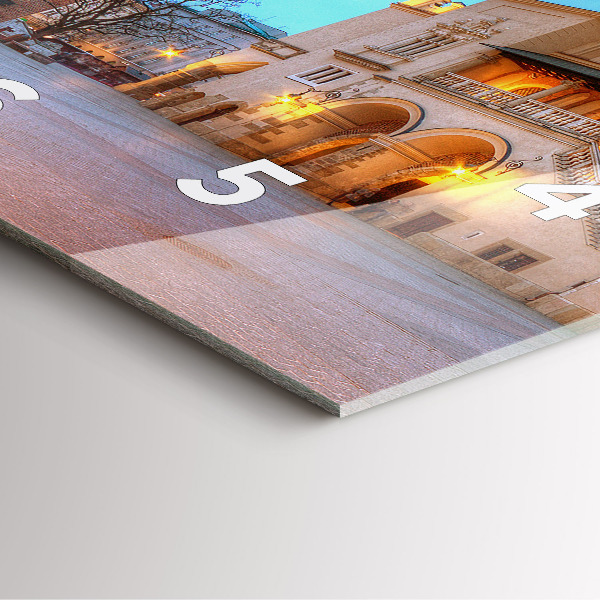 Reloj de pared cuadrado Plaza del Mercado Principal en Cracovia