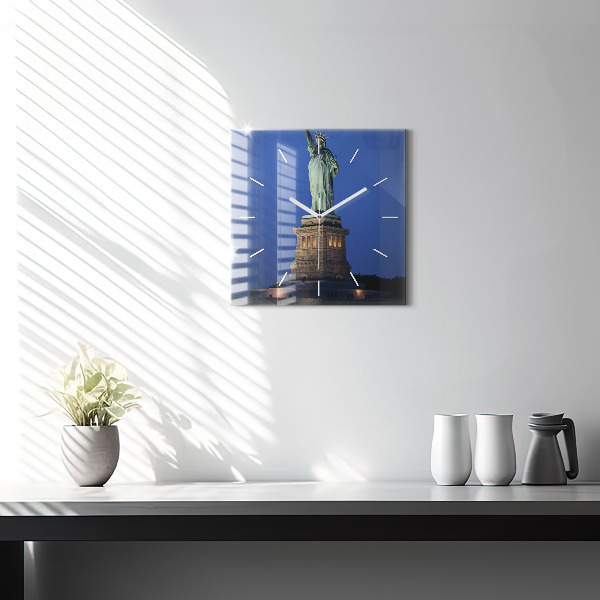 Reloj de pared cuadrado Estatua de la Libertad en Nueva York