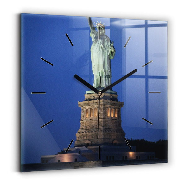 Reloj de pared cuadrado Estatua de la Libertad en Nueva York