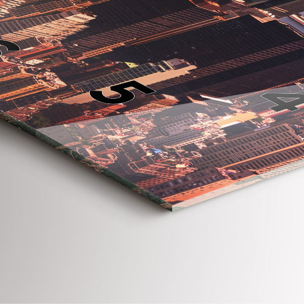 Reloj cuadrado Panorama de la ciudad oeste