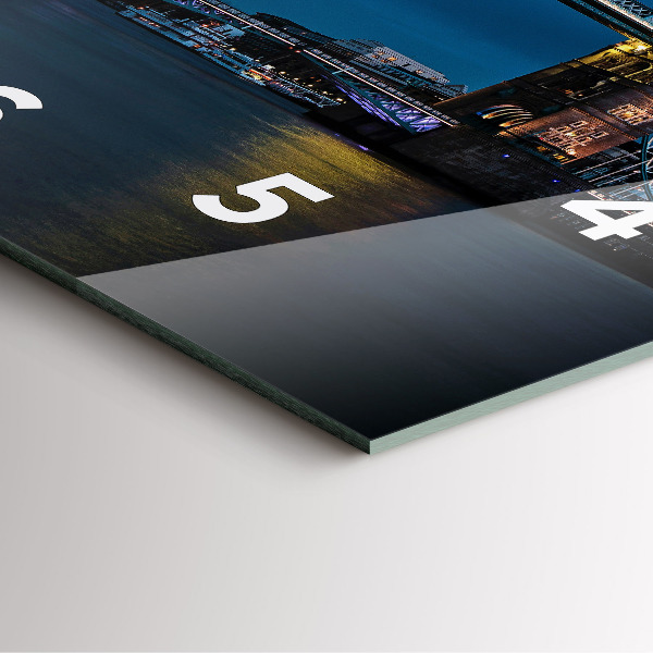 Reloj de pared cuadrado Tower Bridge Londres de noche