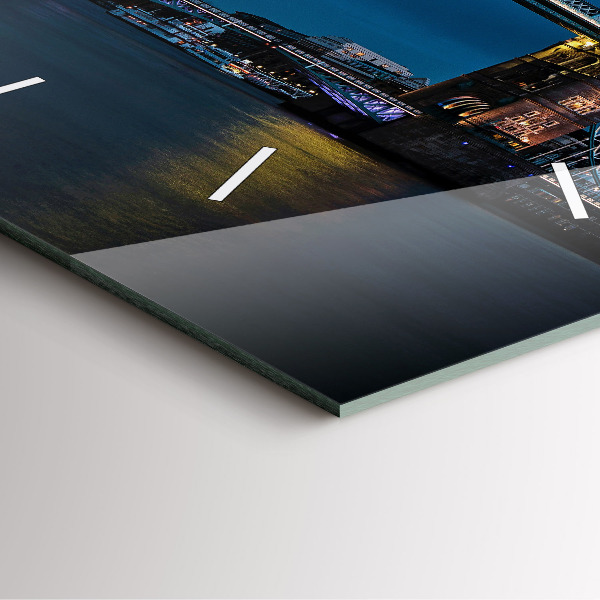 Reloj de pared cuadrado Tower Bridge Londres de noche