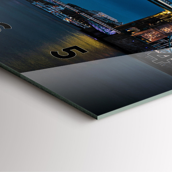 Reloj de pared cuadrado Tower Bridge Londres de noche