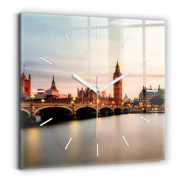 Reloj cuadrado Big Ben, horizonte de Londres
