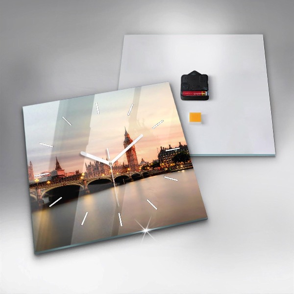 Reloj cuadrado Big Ben, horizonte de Londres