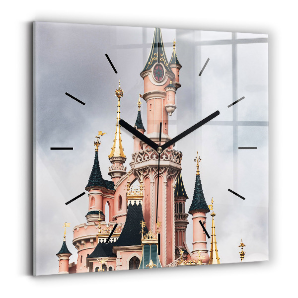 Reloj de pared cuadrado Castillo de Disneyland en París