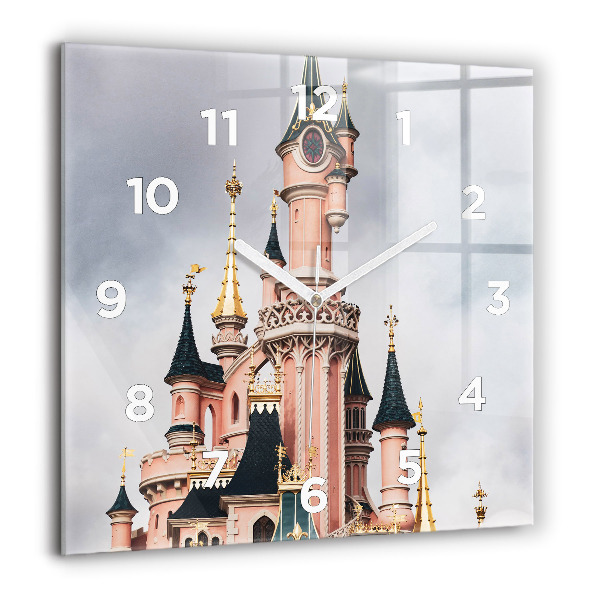 Reloj de pared cuadrado Castillo de Disneyland en París