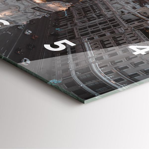 Reloj de pared cuadrado Ciudades al atardecer