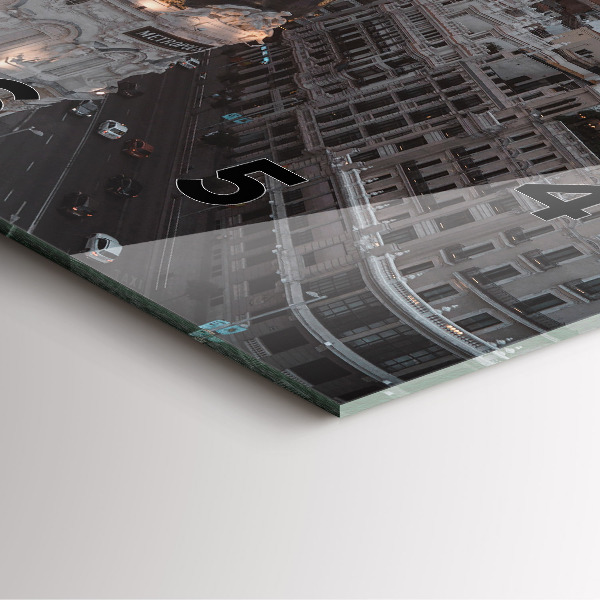 Reloj de pared cuadrado Ciudades al atardecer