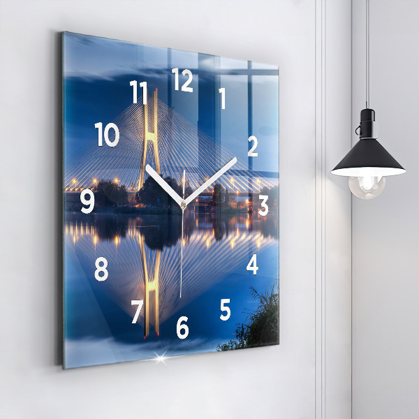 Reloj de pared cuadrado Puente Rędziński Wroclaw