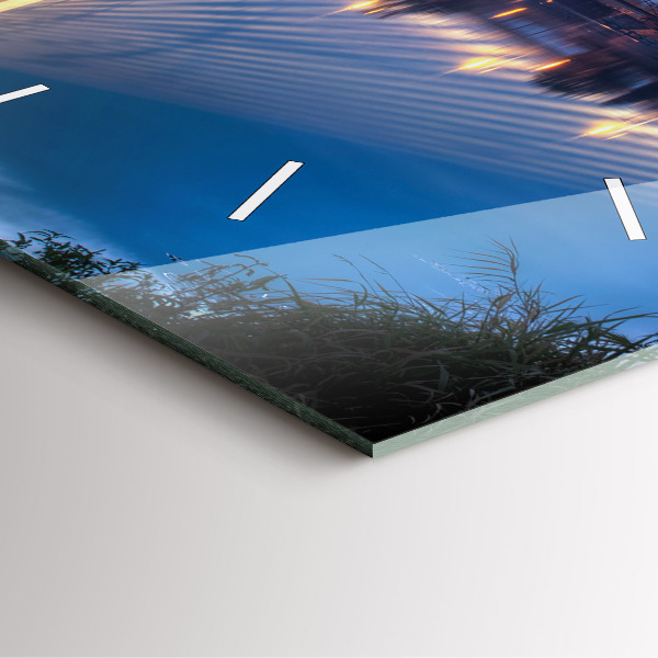 Reloj de pared cuadrado Puente Rędziński Wroclaw