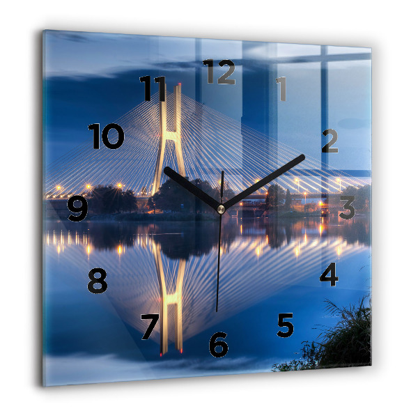 Reloj de pared cuadrado Puente Rędziński Wroclaw