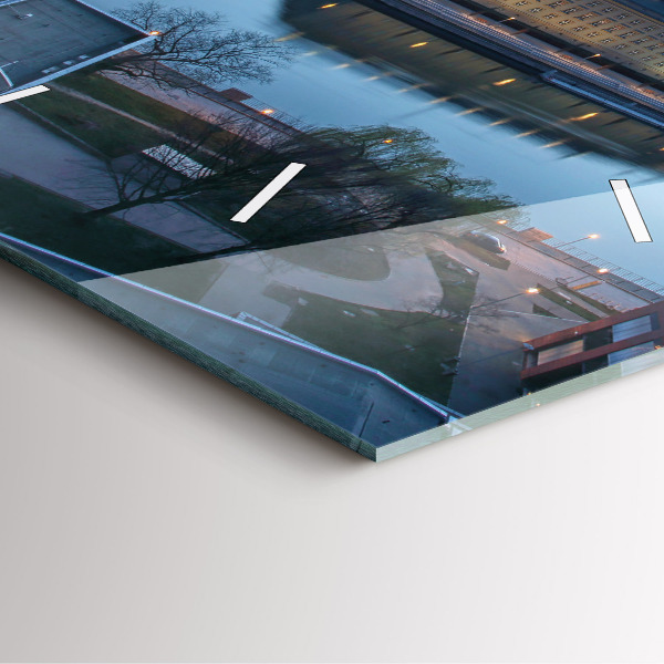 Reloj cuadrado Wrocław desde un dron