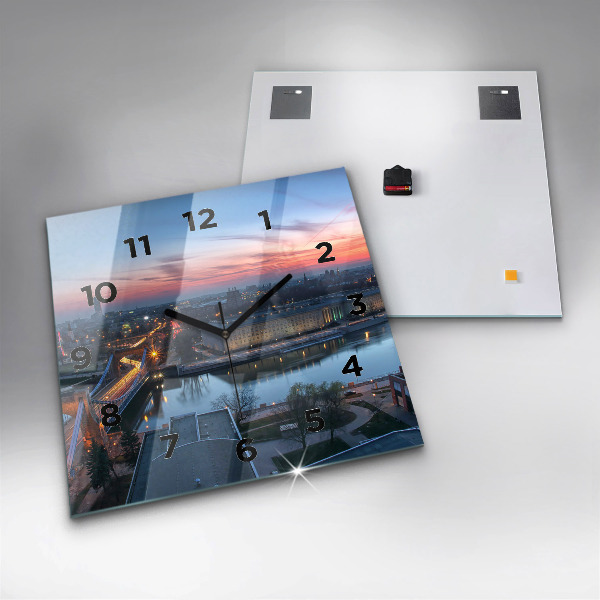 Reloj cuadrado Wrocław desde un dron