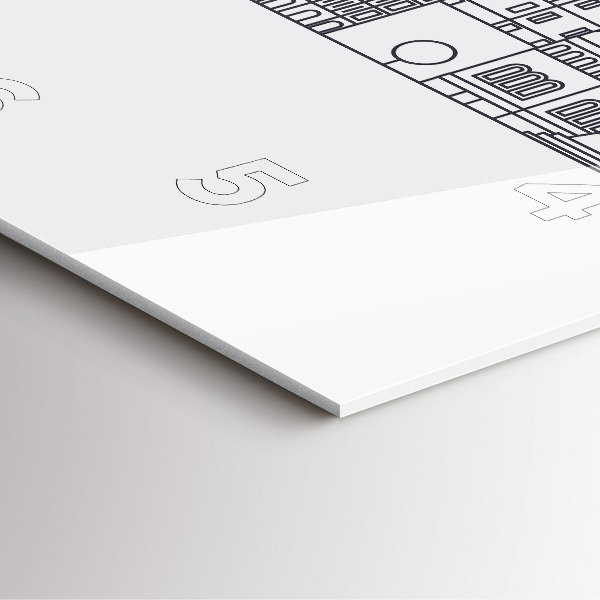 Reloj de pared cuadrado Łódź arquitectura panorama