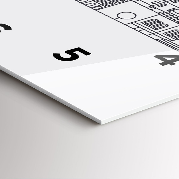 Reloj de pared cuadrado Łódź arquitectura panorama