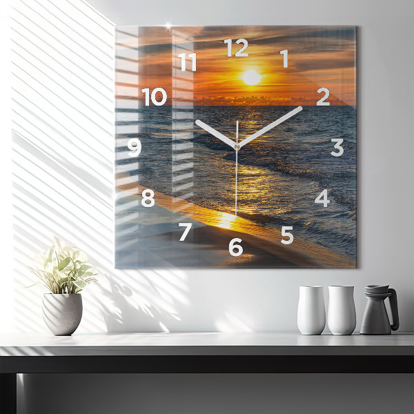 Reloj cuadrado Władysławowo Mar Báltico