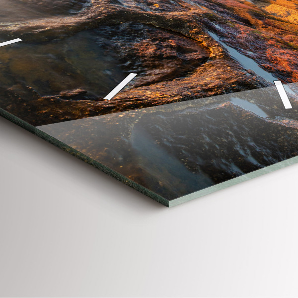 Reloj de pared cuadrado Faro y mar Báltico