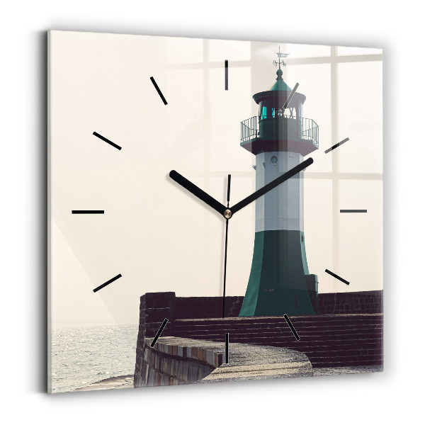 Reloj cuadrado Faro y mar