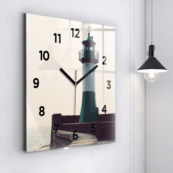 Reloj cuadrado Faro y mar