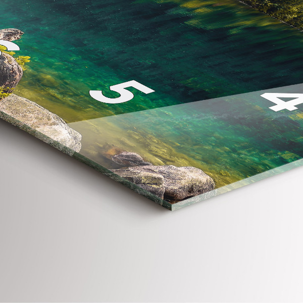 Reloj de pared cuadrado Morskie Oko en los montes Tatra