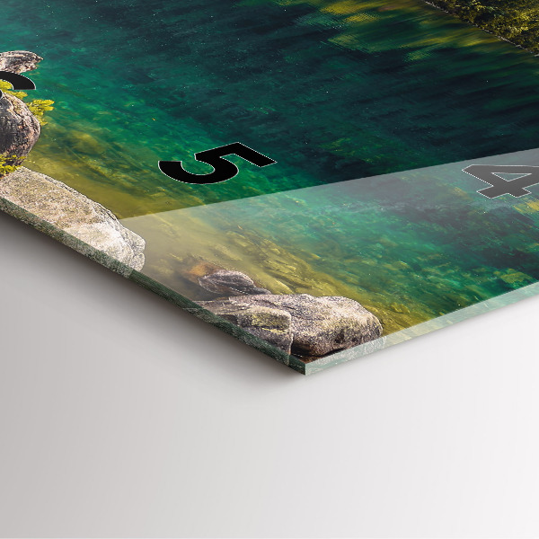 Reloj de pared cuadrado Morskie Oko en los montes Tatra