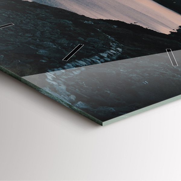 Reloj cuadrado Lago y montañas