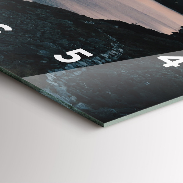 Reloj cuadrado Lago y montañas