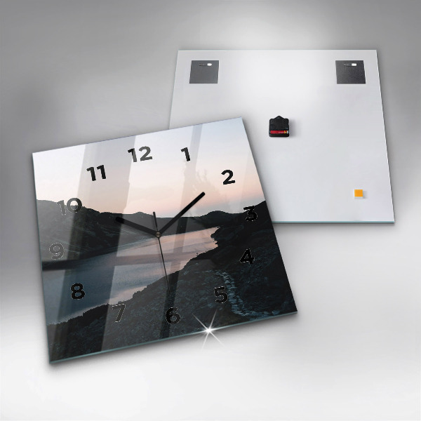 Reloj cuadrado Lago y montañas