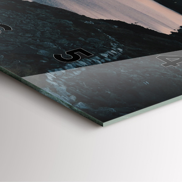 Reloj cuadrado Lago y montañas