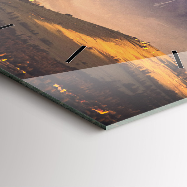 Reloj cuadrado Panorama invernal de los Tatras