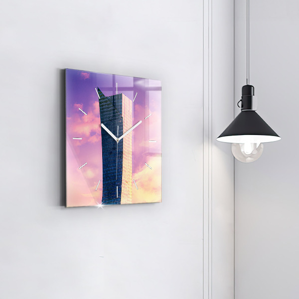 Reloj cuadrado Rascacielos en Varsovia