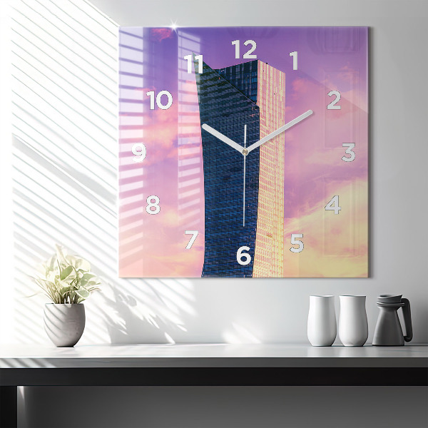 Reloj cuadrado Rascacielos en Varsovia