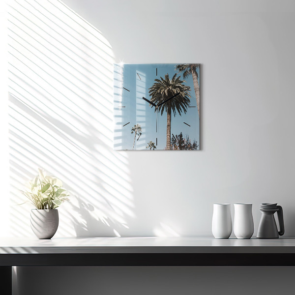 Reloj cuadrado Palmeras en Los Ángeles