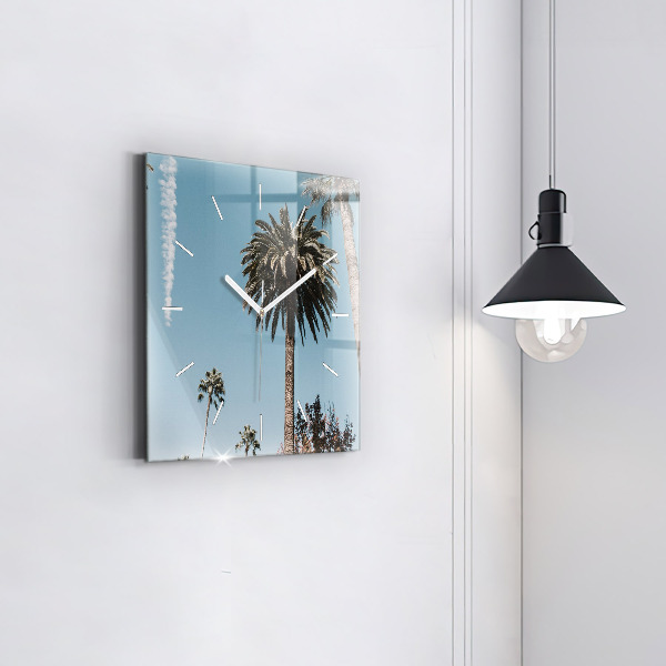 Reloj cuadrado Palmeras en Los Ángeles