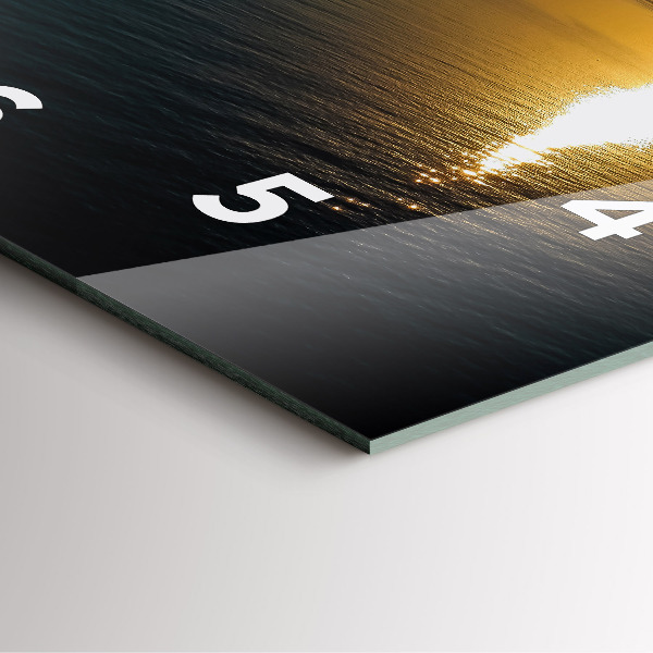 Reloj de pared cuadrado Paisaje al amanecer