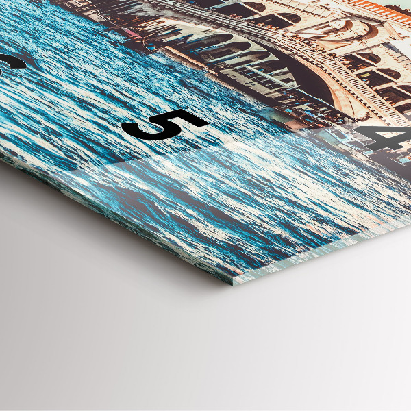 Reloj de pared cuadrado Puente de Rialto en Venecia