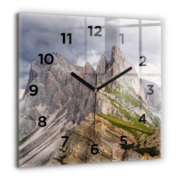 Reloj de pared cuadrado Montañas rocosas