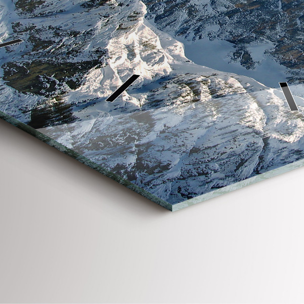 Reloj de pared cuadrado Montañas bajo el cielo azul