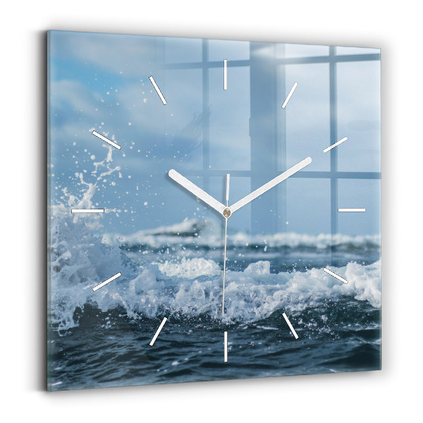 Reloj de pared cuadrado Fotografía de olas