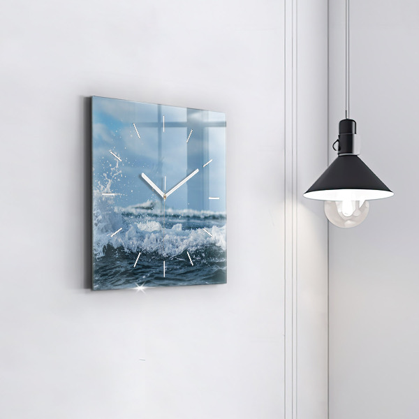 Reloj de pared cuadrado Fotografía de olas
