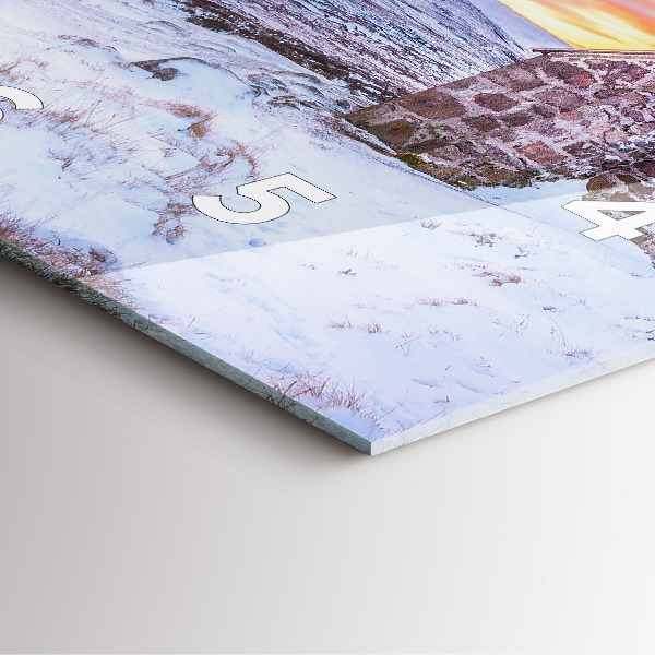 Reloj de pared cuadrado Cabaña en las montañas